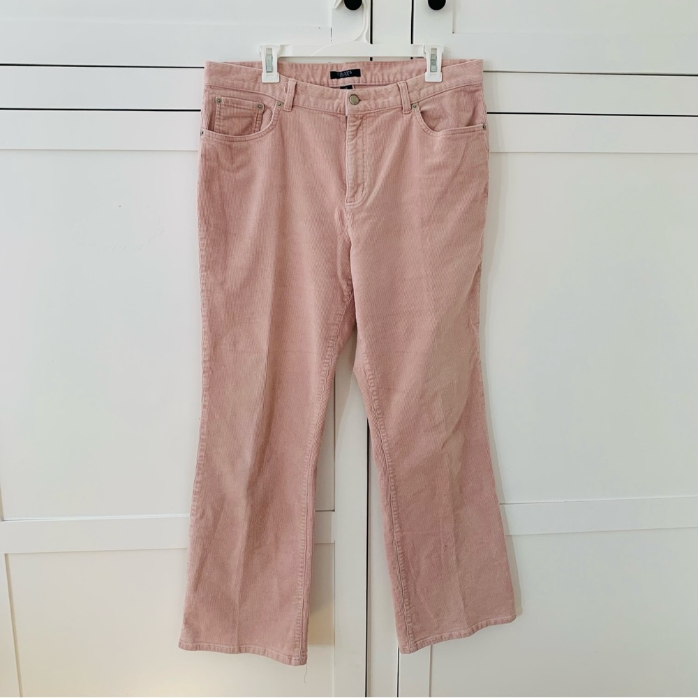 Chaps Light Pink Corduroy Straight Pants Size 14